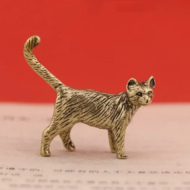 Statue de jardin - statue en bronze - Chat assis - Bronzartes - 11 cm de haut