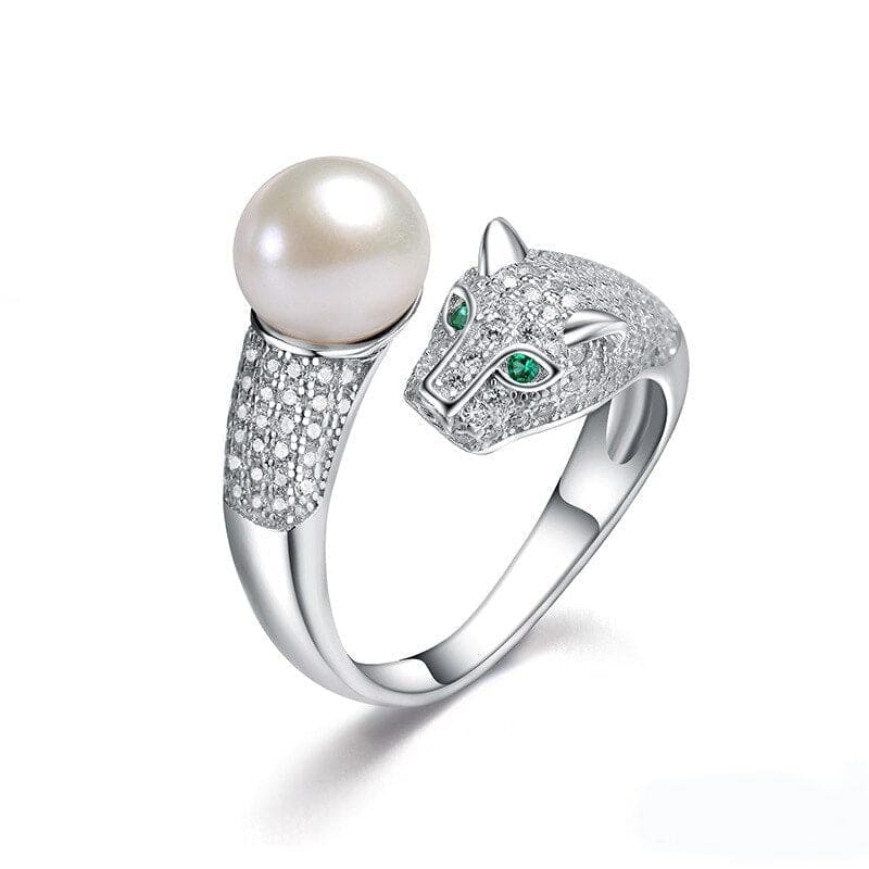 Bague En Argent Avec émail Léopard - Style Jungle Et Dôme - Modèle T53 - Occasion
