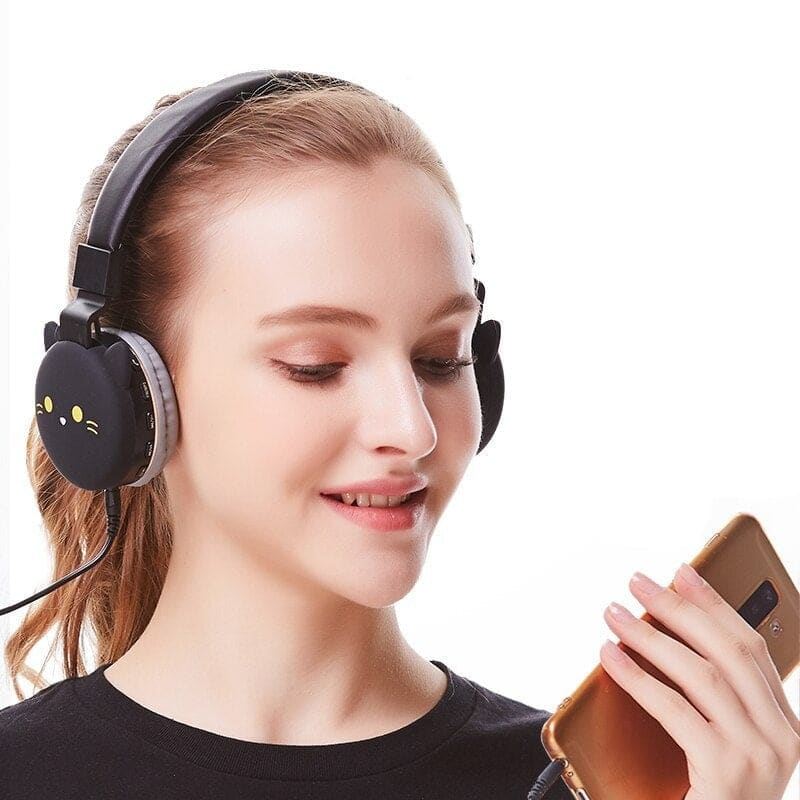 Casque Audio Enfants - Casque Enfant - Casque Bluetooth Sans Fil Avec LED  oreiles de chat - Noir - iMOSHION® - Casque audio - Achat & prix