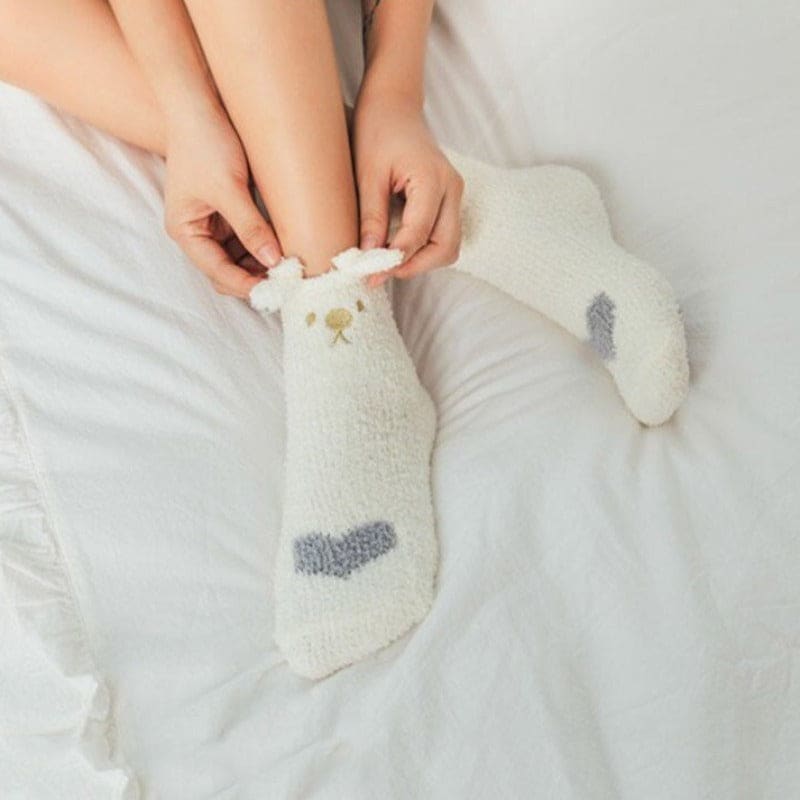 Chaussettes Chat Avec Pompons 3D – Coton Doux Fantaisie Pour Femme, Cadeau Kawaii