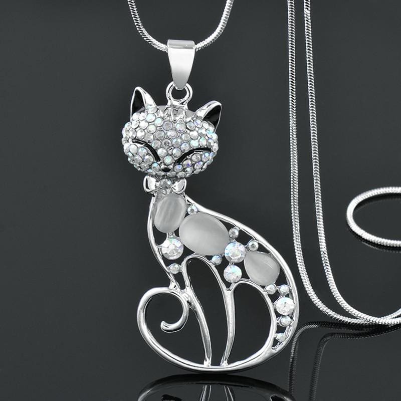 Collier Pendentif Chat - Neuf Avec étiquettes - Bijou Fantaisie Sans Marque - Idéal Pour Les Amoureux Des Félins