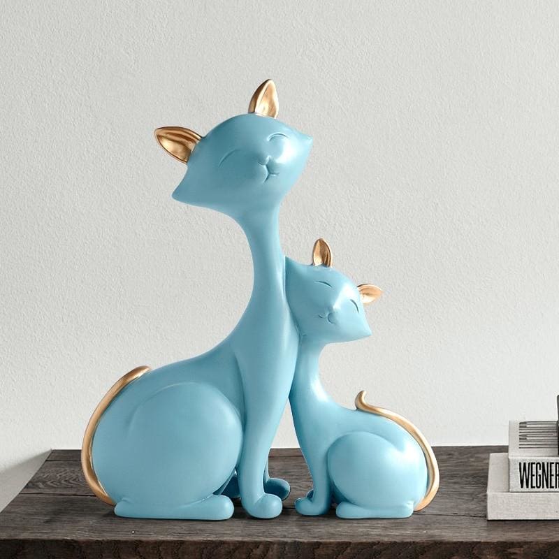 Petite statue de chat en résine pour la décoration intérieure