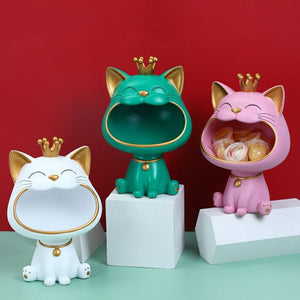 Statuette chat vide-poches en résine SUNDRYKAT™ Maison / Décoration, résine, statuettes