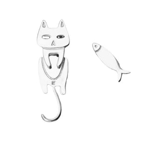 Pendientes de gato blanco FISHKAT™