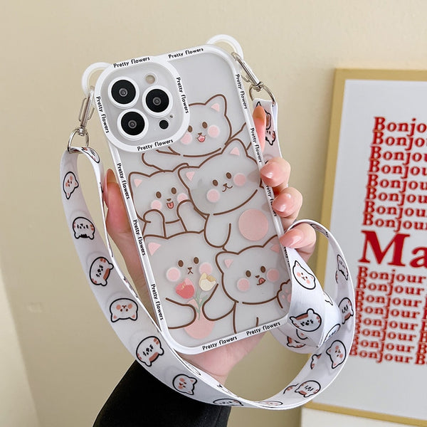 Cute manga kitten iPhone case AOKAT™