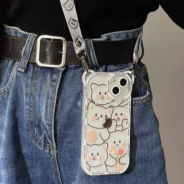 Cute manga kitten iPhone case AOKAT™