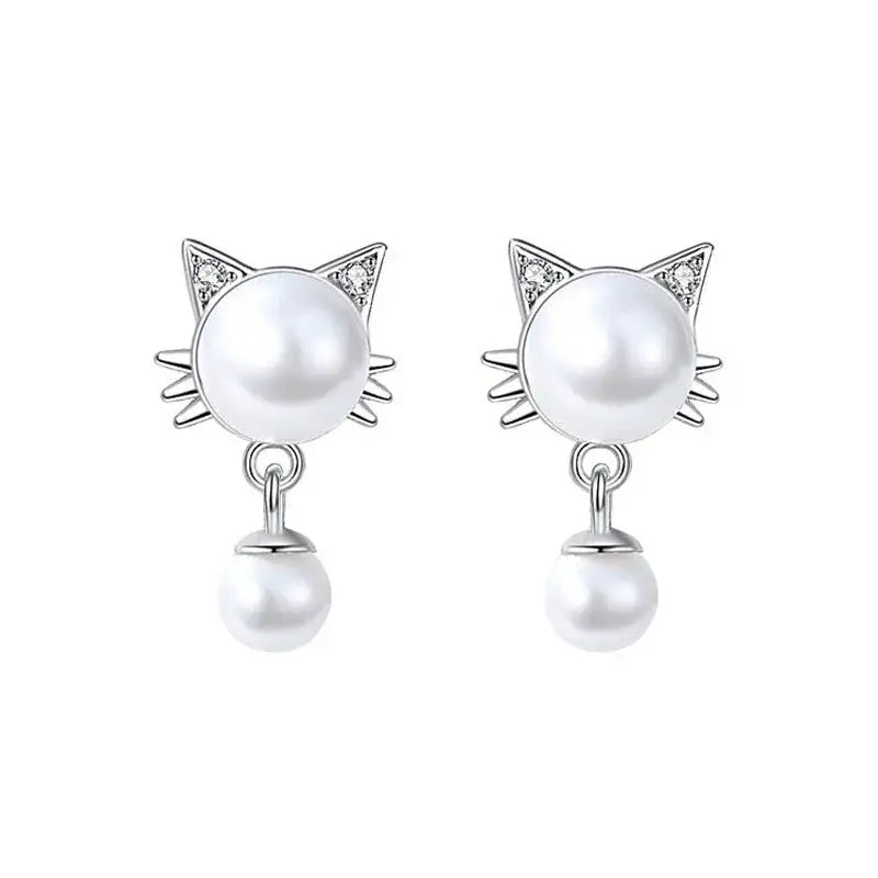 Boucles D'oreilles Motif Chat Noir En Bois - Puces Dormeuses, Neuves Sans Emballage