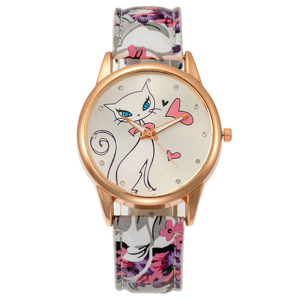 Reloj gato blanco mujer ELEKAT™