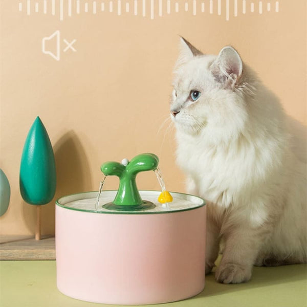 Abreuvoir fleur céramique pour chat CERAMKAT™ abreuvoir chat, fontaine à eau, gamelles / fontaines 