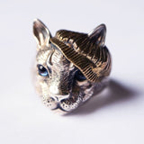 Bague chevalière tête de chat en métal sculpté GENTLEKAT™ bague chat, bagues, bagues Bijoux