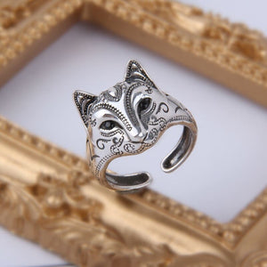 Bague tête de chat masque vénitien en argent VENITIKAT™ bague chat, métal bagues, bagues Bijoux