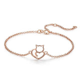 Bracelet Coeur De Chat SILVAKAT™ (Argent) Bijoux, Bracelet, bracelets, bracelets chat