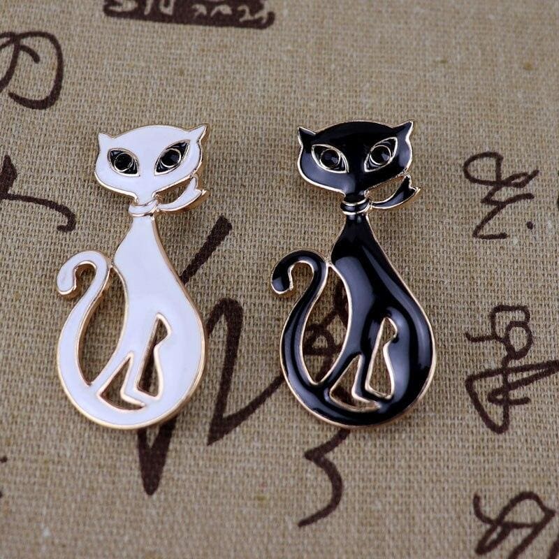 Broche Chat Noir En Résine - Superbe, Occasion