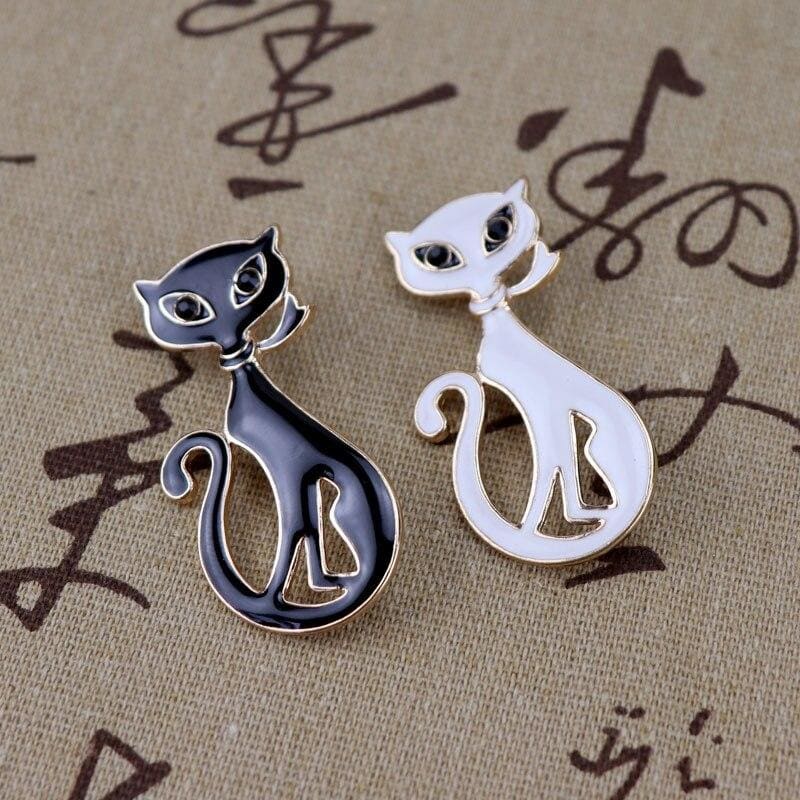 BROCHE CHAT ALLIAGE Animal De Dessin Animé Épingle À Poitrine Pour