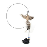Canne a pêche oiseau réaliste pour chat BIRDYKAT™ chat, à flexible plume cannes pêche, jouets 