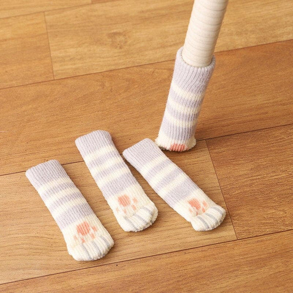 Cat paw pattern chair leg socks