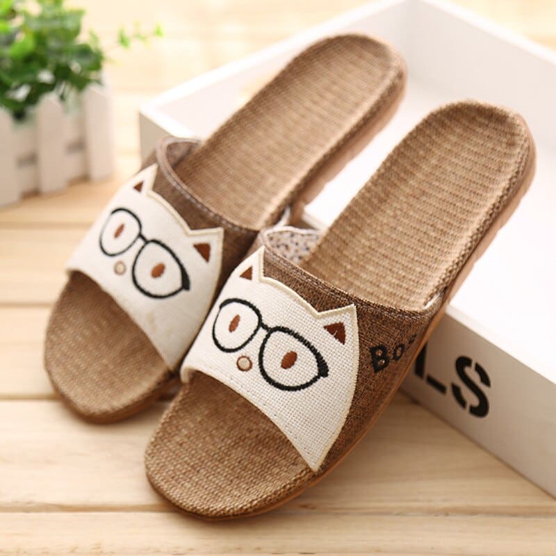 Cat motif braided rope slides | Orderkeen
