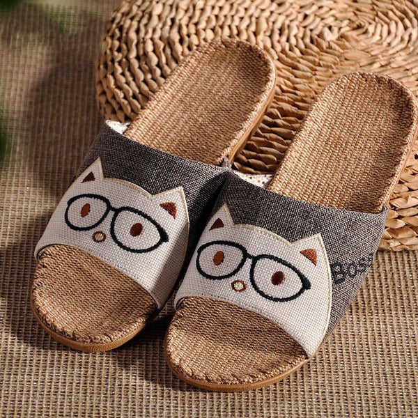 Claquettes cordes tressées motif de chat COKAT™ chaussons / pantoufles, chat, vêtements