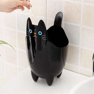Corbeille à papier chat noir GARBKAT™ noir, Fournitures / papeterie, Maison / Décoration