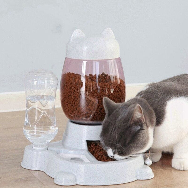 Distributeur eau / croquettes Chat CONKAT™ gamelles / fontaines à eau, mon chat
