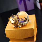 Figurine chat boule de cristal décorative CRYSTALKAT™ figurine chat, décorative, Maison / 