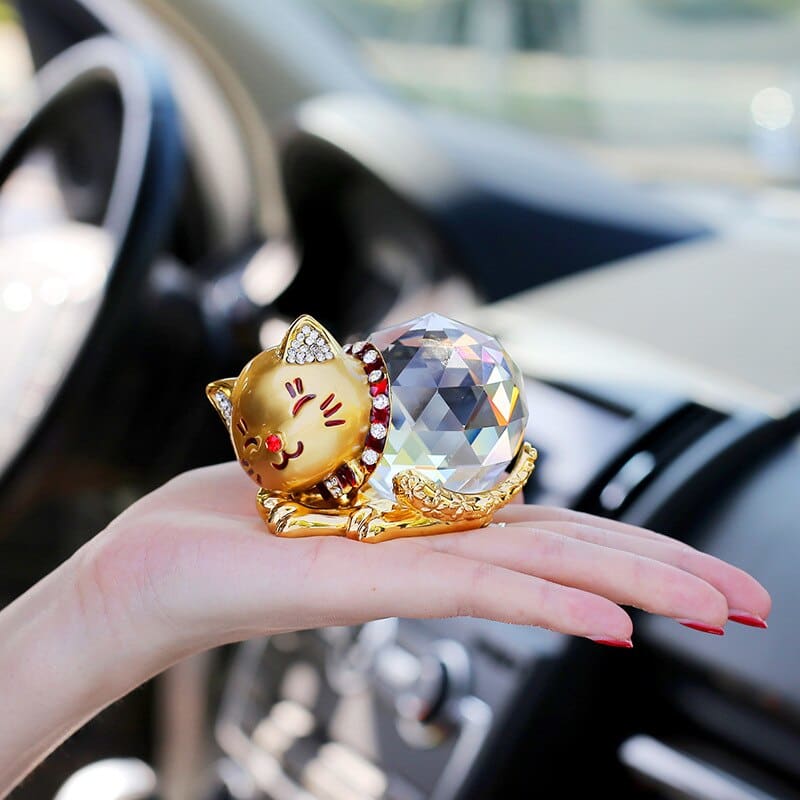 Figurine chat boule de cristal décorative Orderkeen — free download