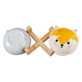 Gamelle bol en céramique support bois pour chat NIKIKAT™ chat, gamelle céramique, simple, gamelles /