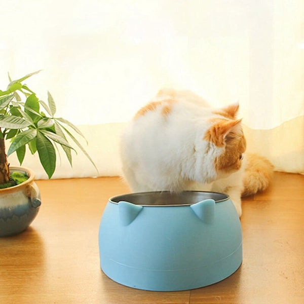 Gamelle bol en forme de tête chat MEOWKAT™ chat, gamelle inox, simple, gamelles / fontaines à eau