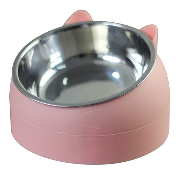 Gamelle bol en forme de tête chat MEOWKAT™ chat, gamelle inox, simple, gamelles / fontaines à eau