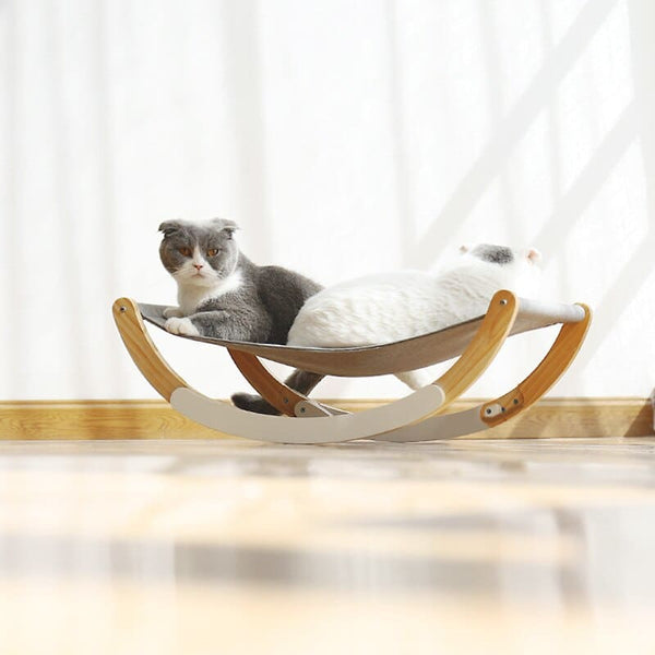 Hamac pour chat en bois de hêtre WODYKAT™ couchages, hamac chat, hêtre, niches / maisonnettes