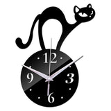 Horloge chat noir dos voûté câlin CLOJAKAT™ horloge chat, câlin, Maison / Décoration, pe, pendule
