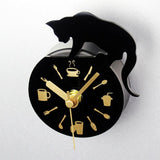 Horloge magnétique chat noir MAGNATKAT™ horloge chat, noir, Maison / Décoration, pendule
