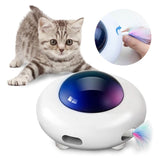 Jouet interactif robotisé pour chat OVNIKAT™ dôme 3 en 1 chat, jouet à système rotatif 360°, souris