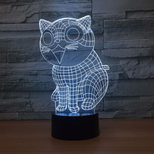 Lampe ambiance design de chat 3D LED MOODYKAT™ LED, Lampes et veilleuses, Maison / Décoration