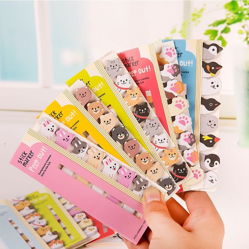 Marque page sticker patte de chat kawaii | Orderkeen