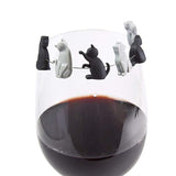 Marque-verres en forme de chat noir et blanc MARKAT™ (Lot 6) cuisine, Maison / Décoration,