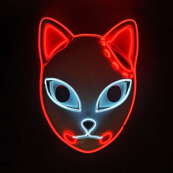 Masque LED chat mystique halloween DUTYCKAT™ accessoires, carnaval et cosplay,