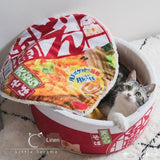 Niche en peluche Noodles pour chat RAMENKAT™ couchages, Lits /paniers, niche chat, coque détachable 