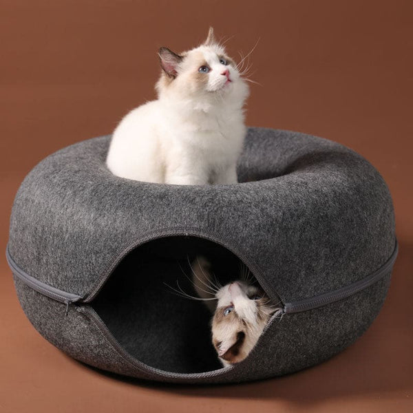 Niche lit 2 en 1 pour chat coque semi rigide BASKAT™ niche chat, détachable feutre, rigide, niches /