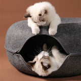 Niche lit 2 en 1 pour chat coque semi rigide BASKAT™ niche chat, détachable feutre, rigide, niches /