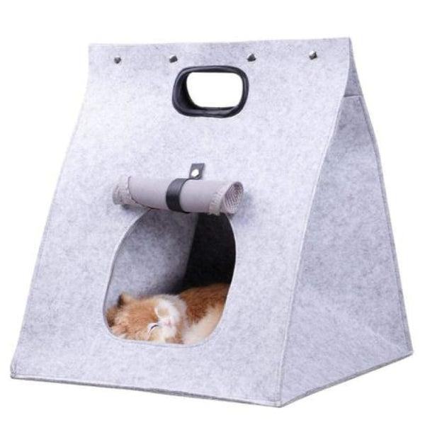 Niche tipi sac pour chat COLLAKAT™ couchages, maison chat, niche en feutre, niches / maisonnettes