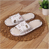 Pantoufles sandales d’intérieur en lin motif chat TORNYYKAT™ chaussons / pantoufles, chat, vêtements
