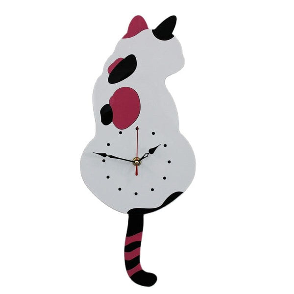Pendule chat noir queue qui bouge CLOKAT™ horloge chat, Maison / Décoration, pendule