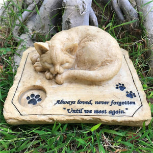 Pierre tombale commémorative pour chat STORYKAT™ Mon chat, statuette statuettes