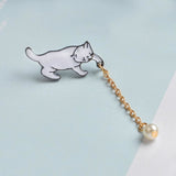 Pin’s Chat Perle PEARLKAT™ accessoires, broche chat, pin’s / broches