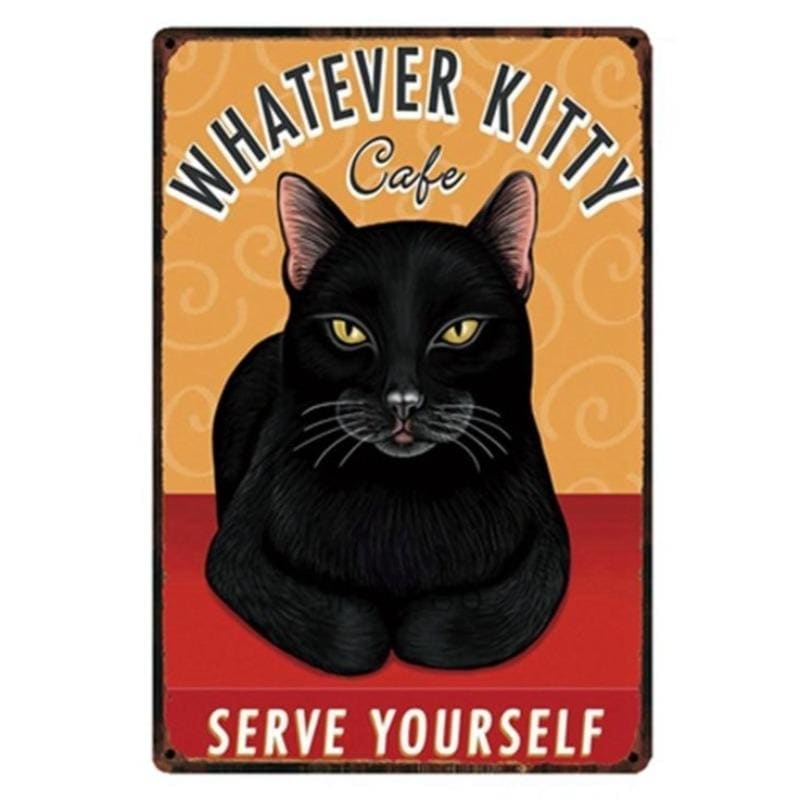 Cat Metal Sign | Orderkeen
