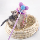 Plumeau pompon à lanières pour chat POMPOMKAT™ cannes pêche, jouets, jouets intéractifs, Mon chat,