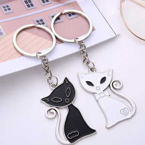 Porte-clés chat noir et blanc ORNAKAT™ (Lot de 2) accessoires, Porte-clés,