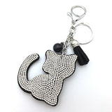 Porte-clés pendentif strass diamant en forme de chat DIAMKAT™ accessoires, Porte-clés,