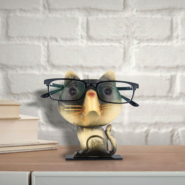 Porte-lunettes statue chat rétro